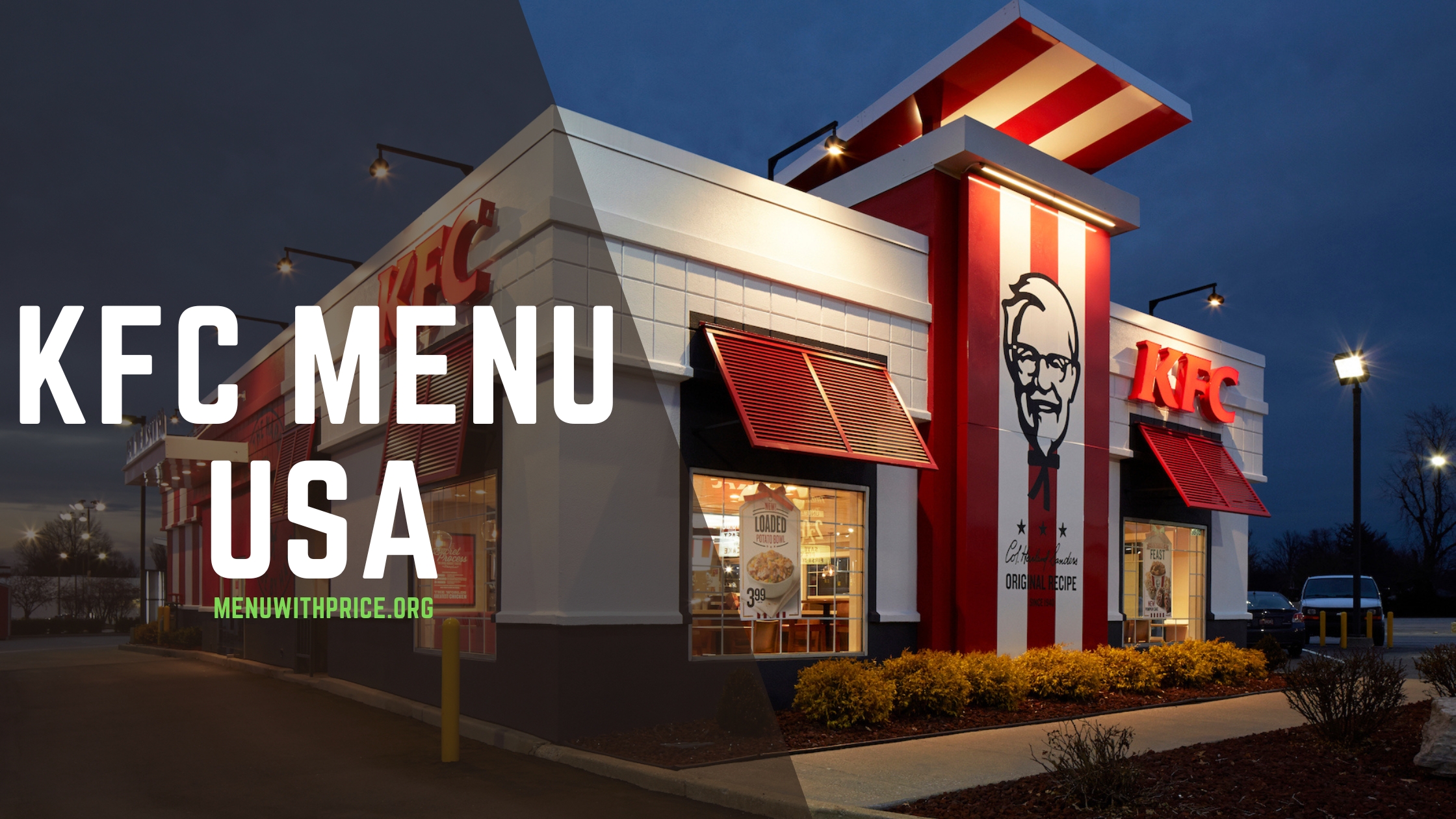 KFC Menu with Prices