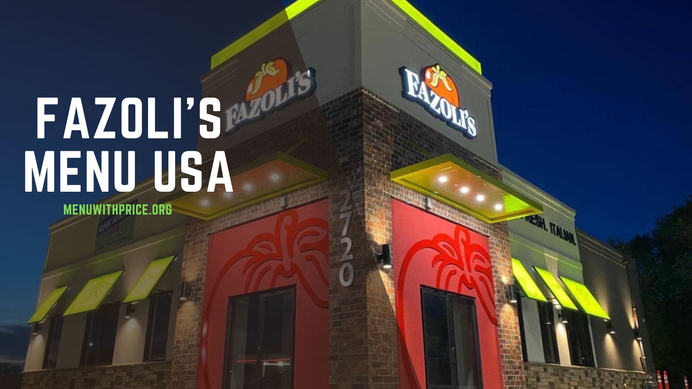 Fazoli's Menu With Prices 2025 USA (UPDATED)