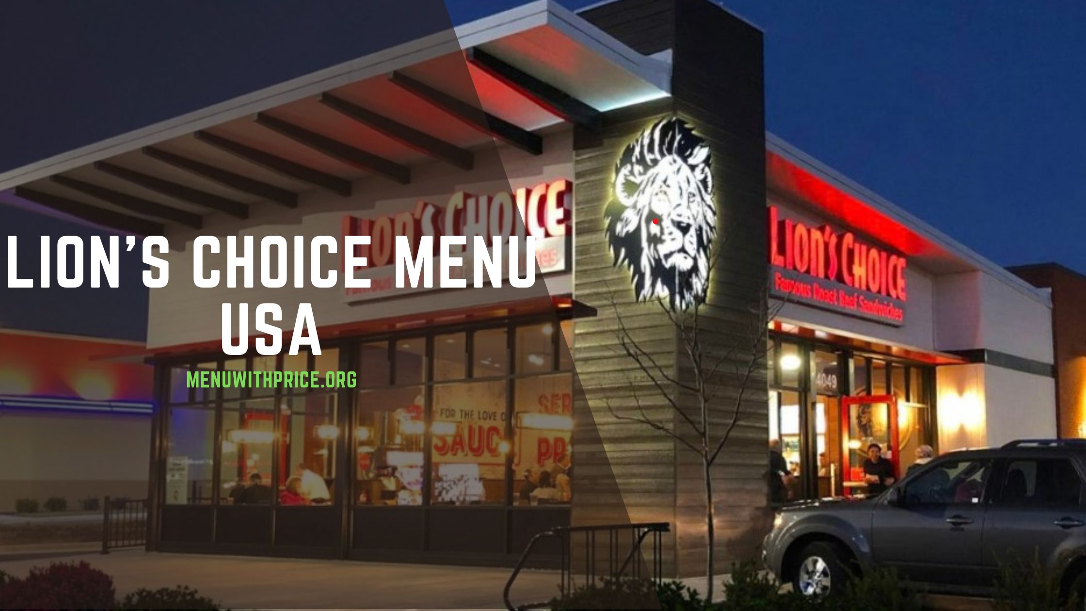 LION'S CHOICE MENU USA