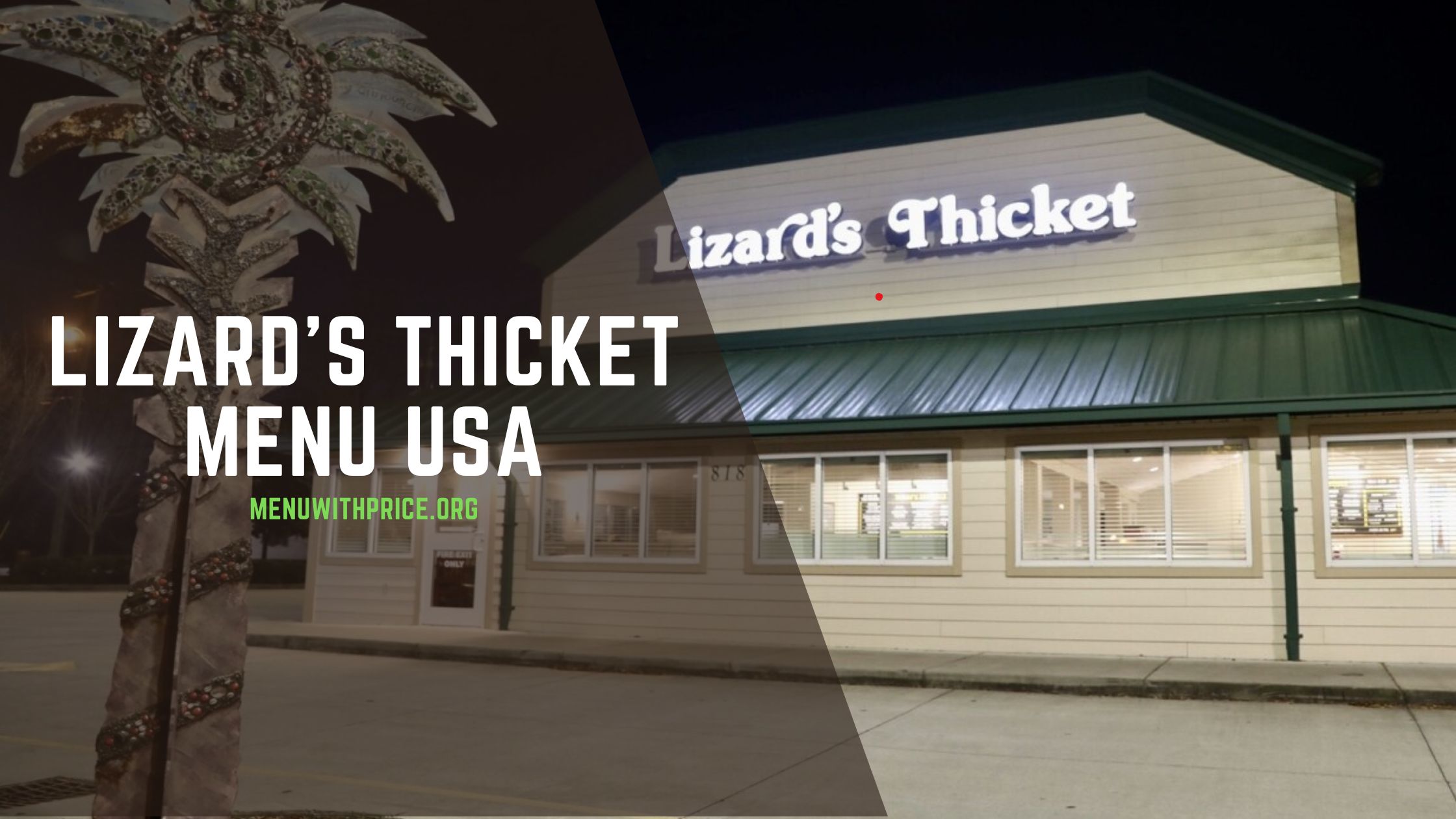 LIZARD'S THICKET MENU USA