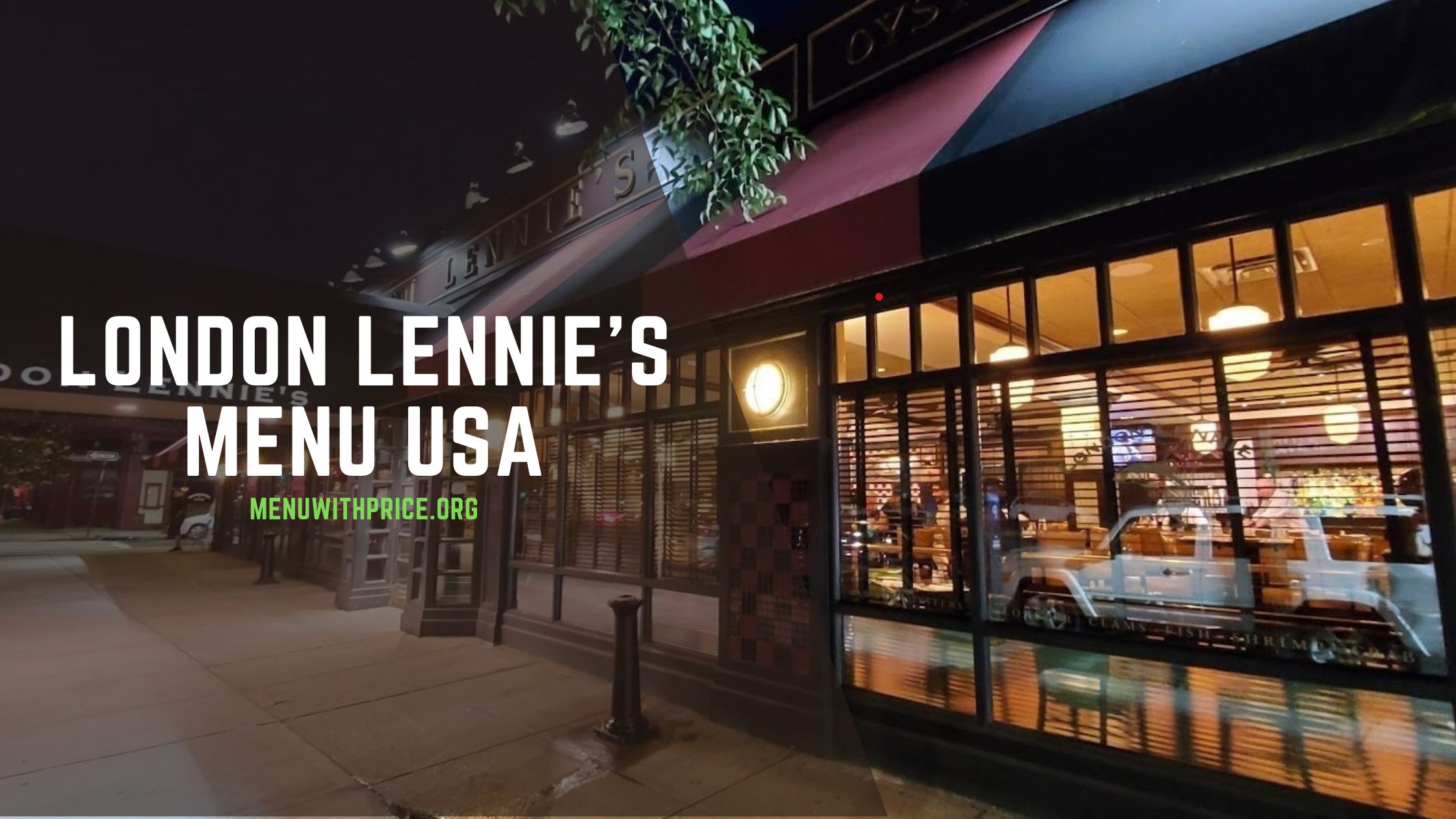 LONDON LENNIE'S MENU USA