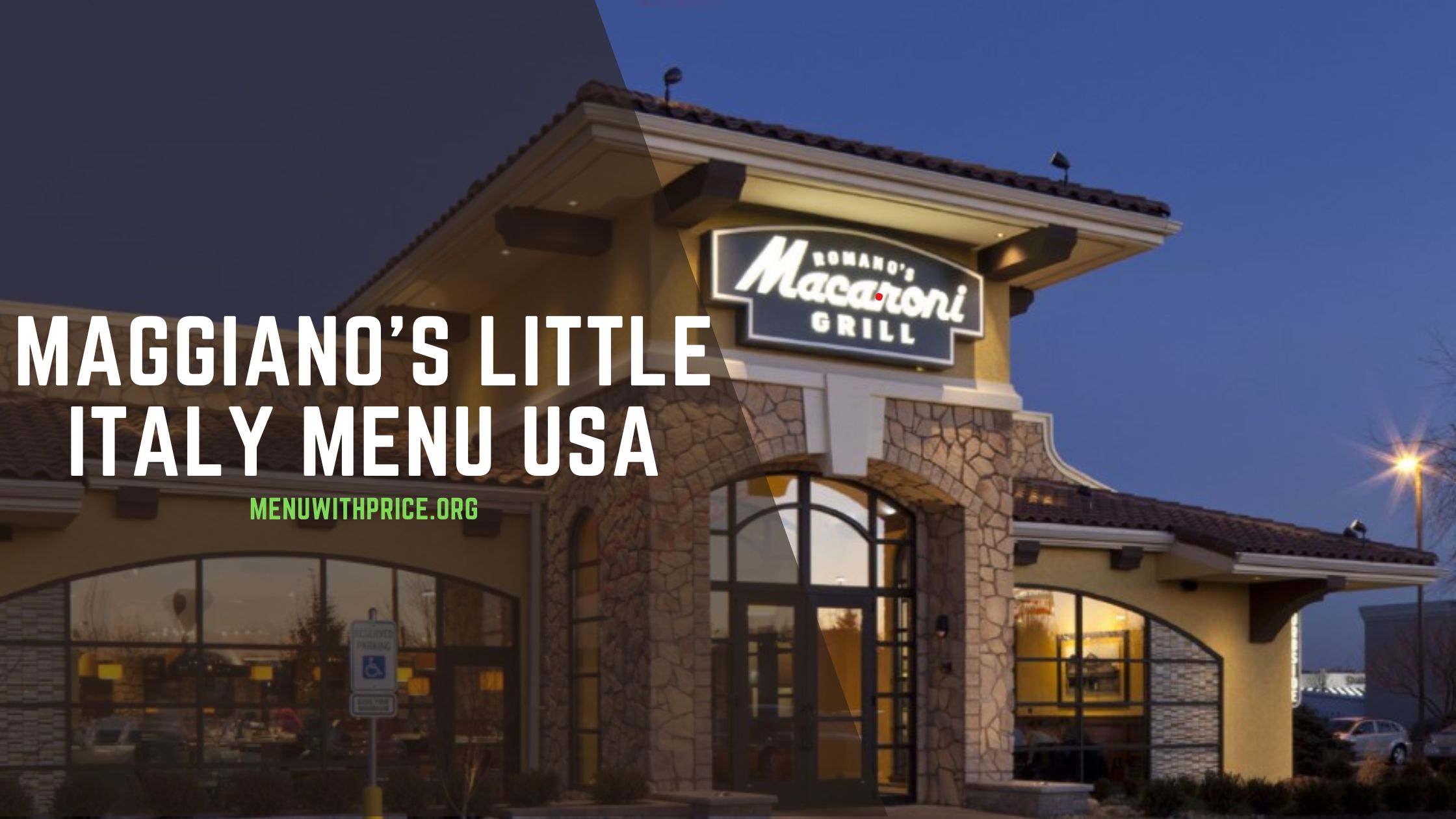 MAGGIANO'S LITTLE ITALY MENU USA