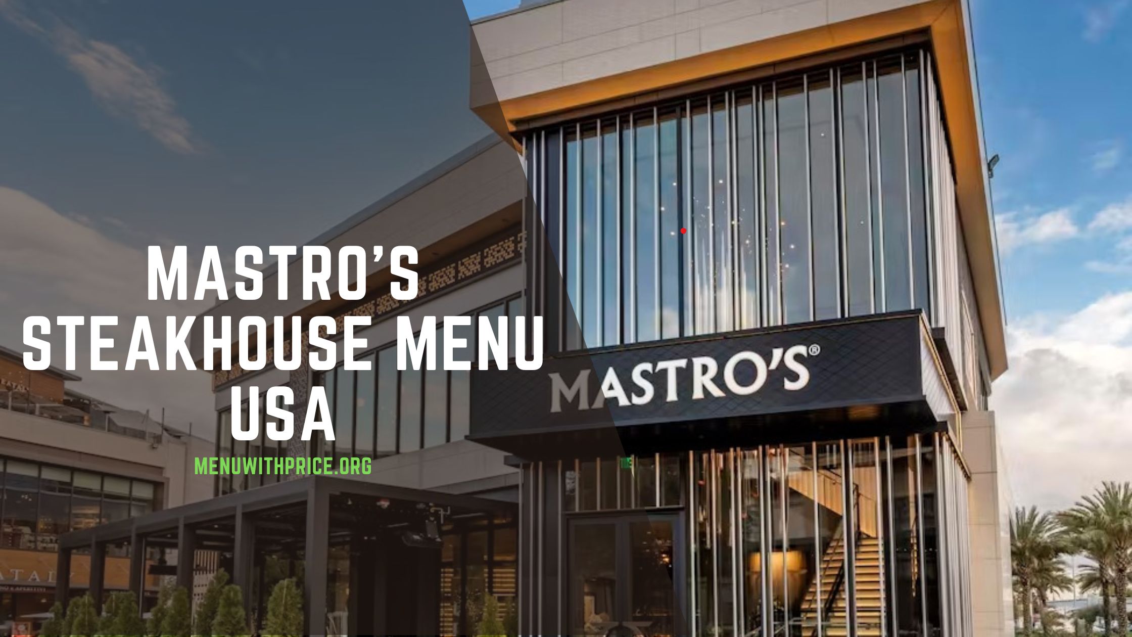 MASTRO'S STEAKHOUSE MENU USA