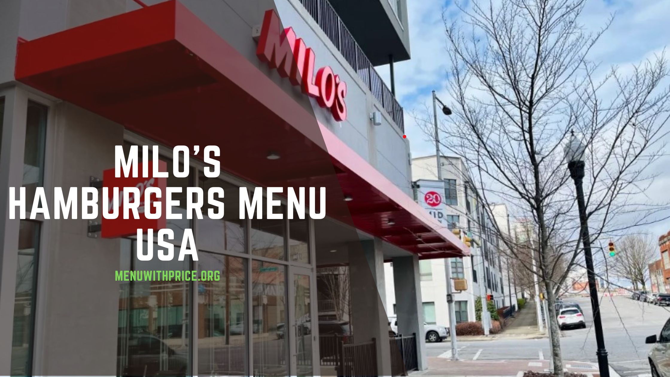 MILO'S HAMBURGERS MENU USA