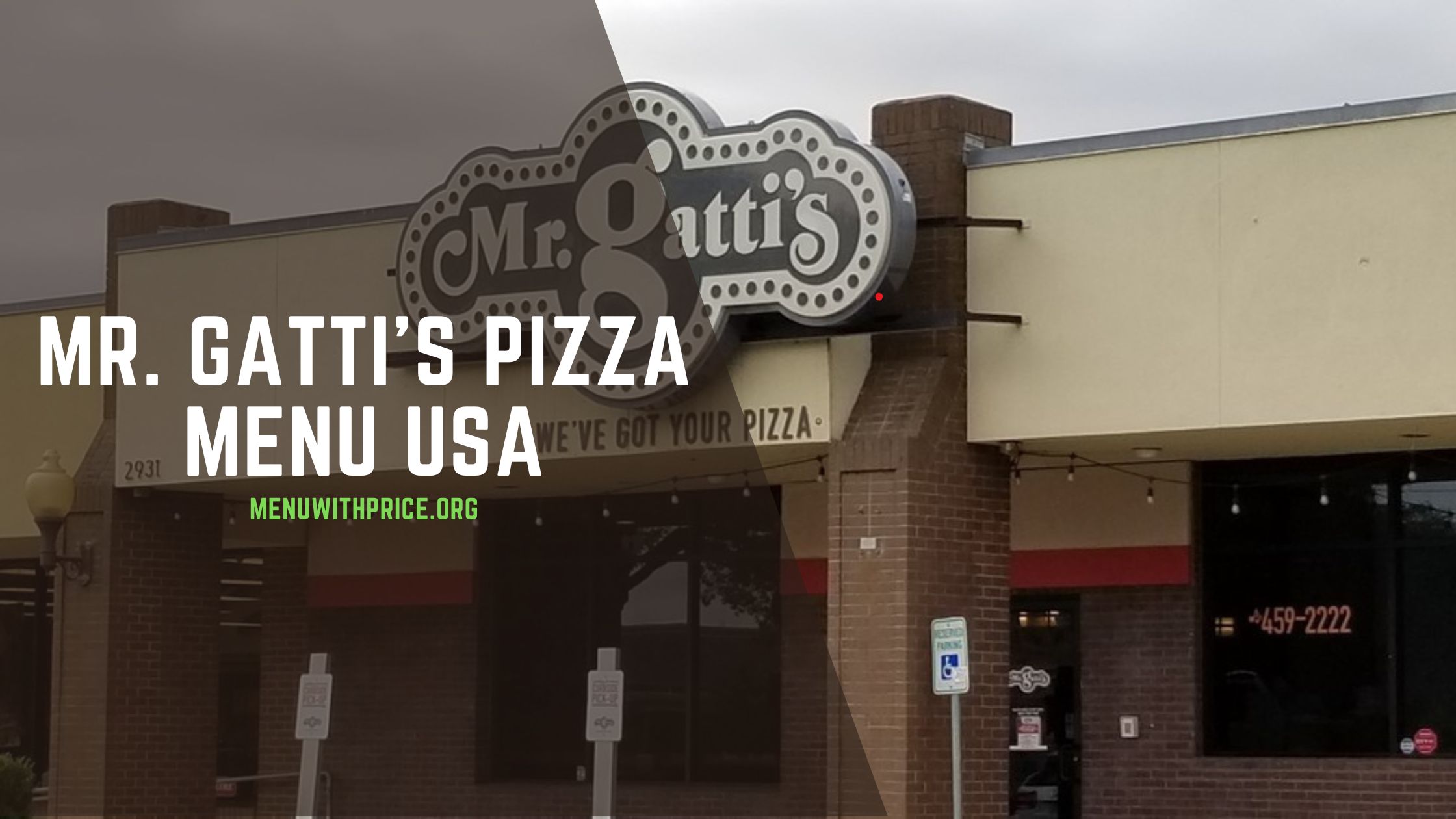 MR. GATTI'S PIZZA MENU USA