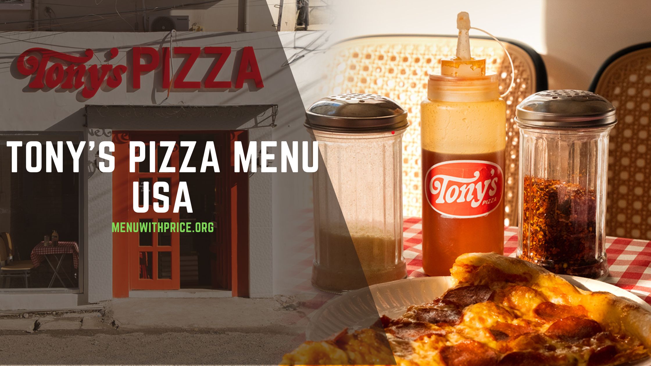 TONY'S PIZZA MENU USA