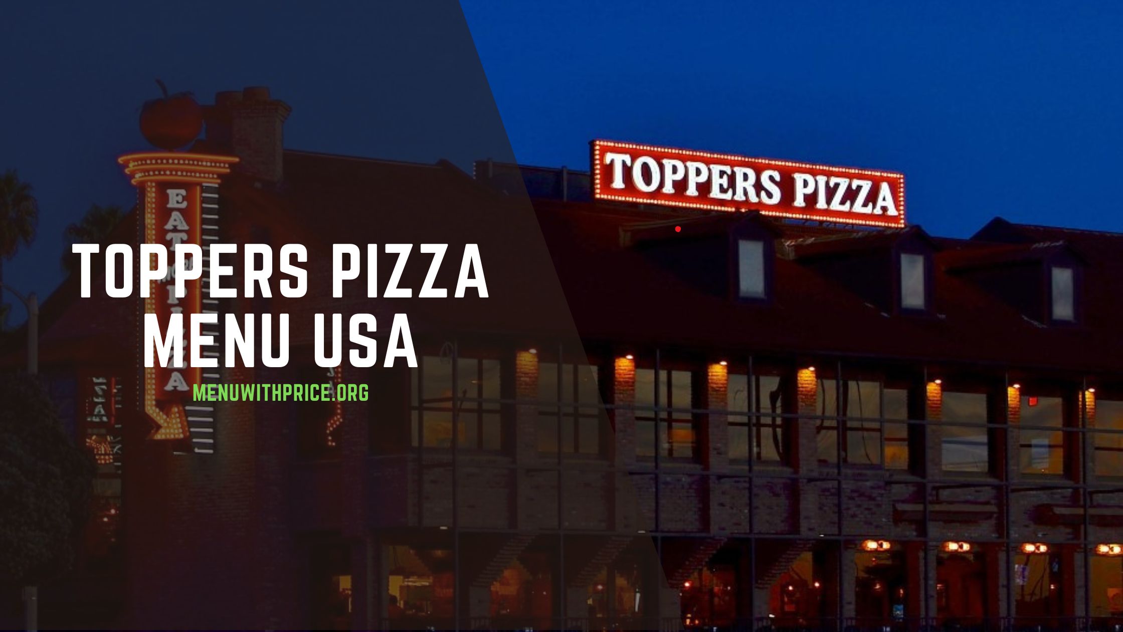 TOPPERS PIZZA MENU USA