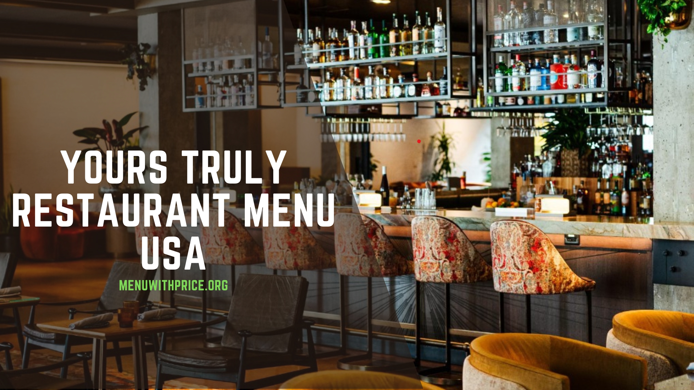 YOURS TRULY RESTAURANT MENU USA