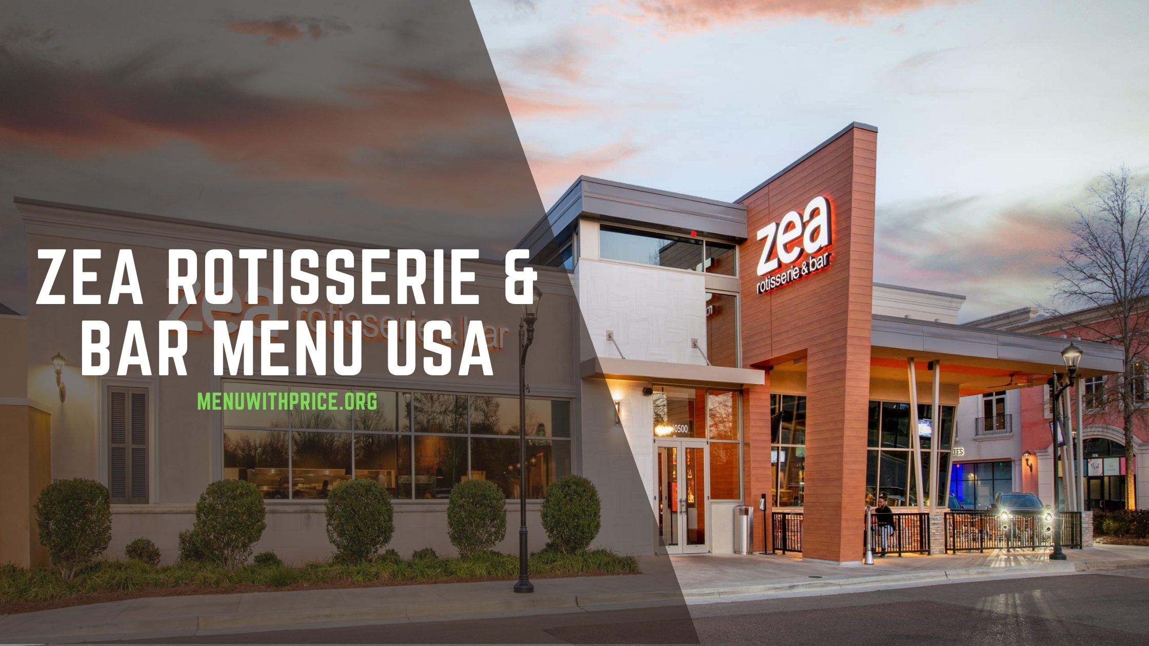 ZEA ROTISSERIE & BAR MENU USA