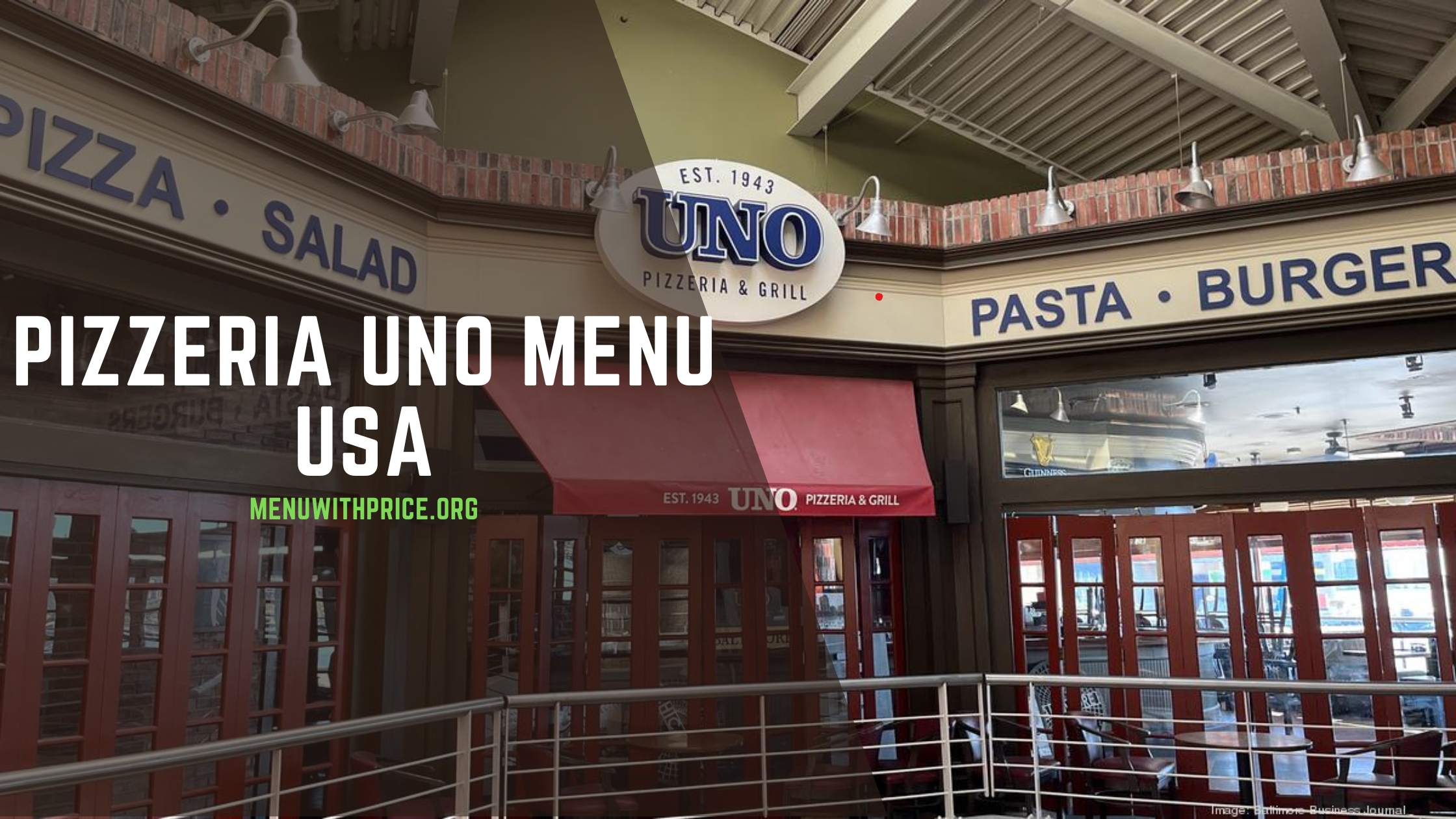 PIZZERIA UNO MENU USA
