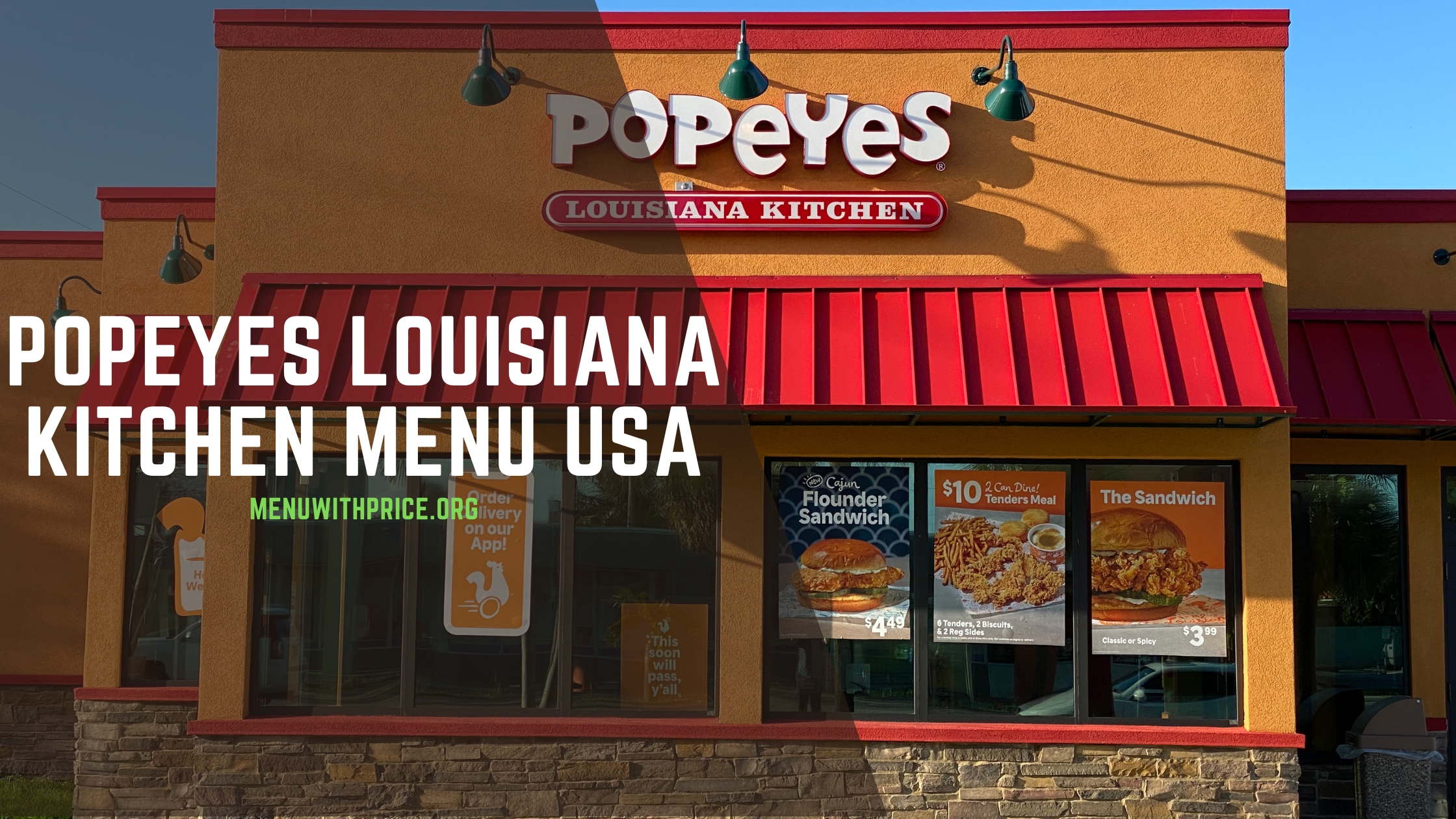 POPEYES LOUISIANA KITCHEN MENU USA