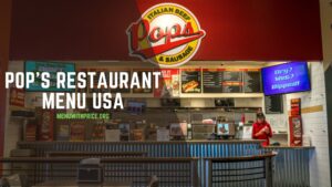 POP'S RESTAURANT MENU USA