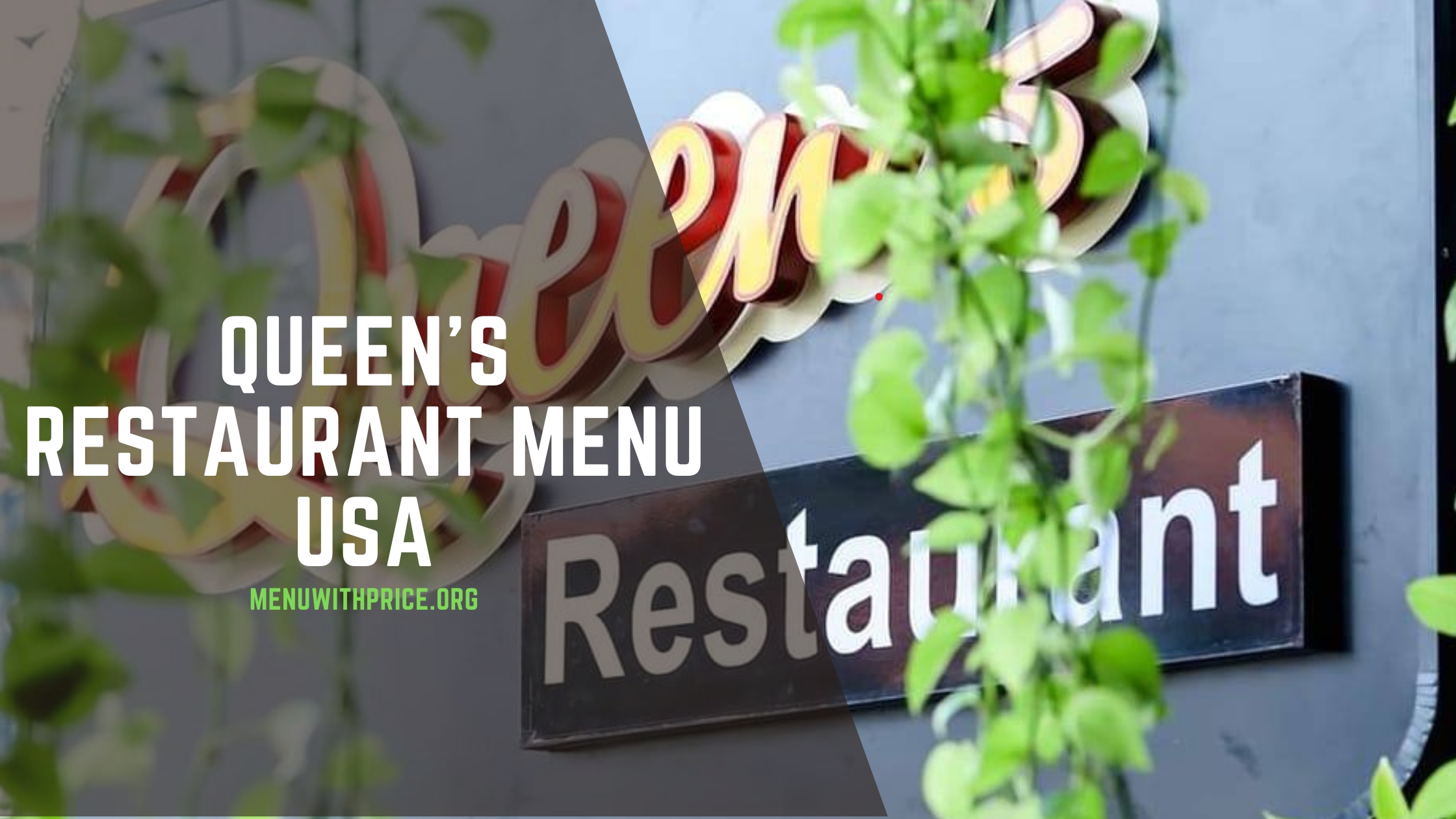 QUEEN'S RESTAURANT MENU USA