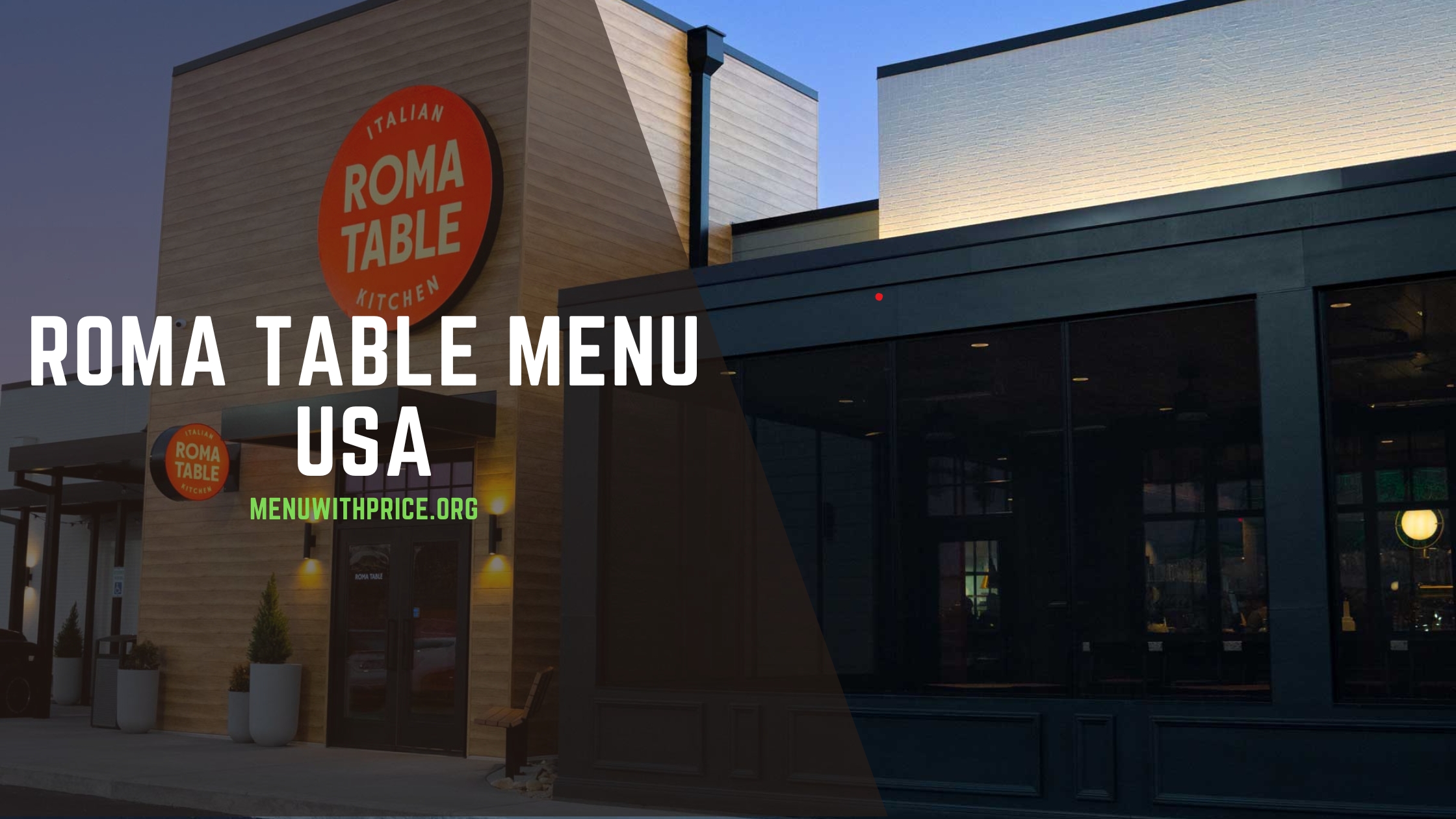 ROMA TABLE MENU USA